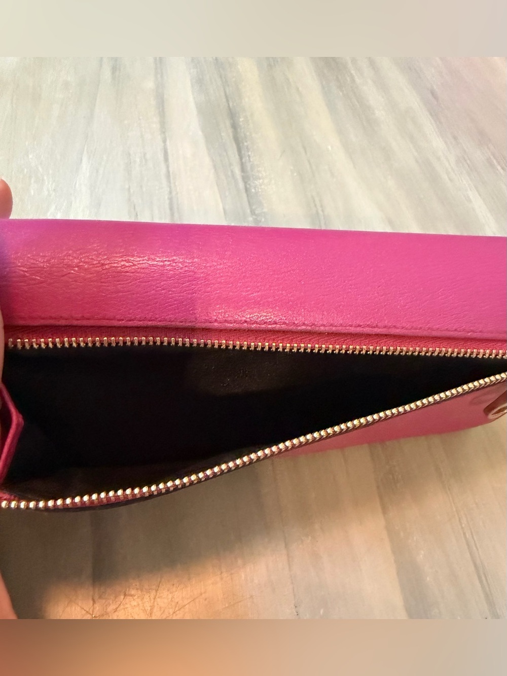 Loewe Anagram Leather Continental Flap Long Wallet Fuchsia - Picture 9 of 16
